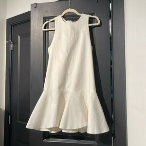 White denim mini dress